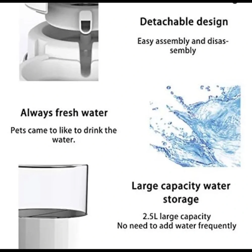 JUNSPOW Pet Water Dispenser 2.5L Large Capacity Automatic Water Dispenser